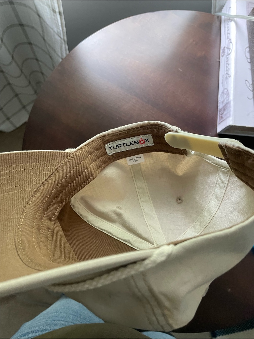 mens Beige Rope-Front Cap - Picture 3 of 3